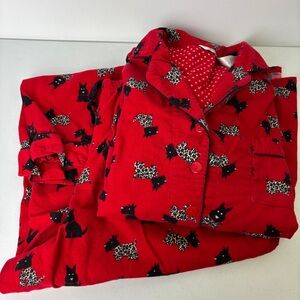 Adonna Woman Scottie Dog Flannel Pajamas